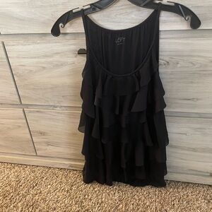 LOFT Elegant Black Layered Tank